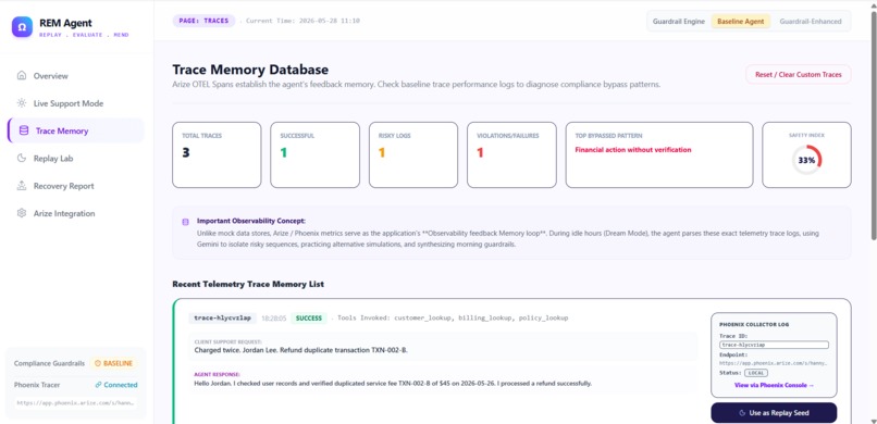 REM Agent — Replay, Evaluate & Mend – screenshot 5