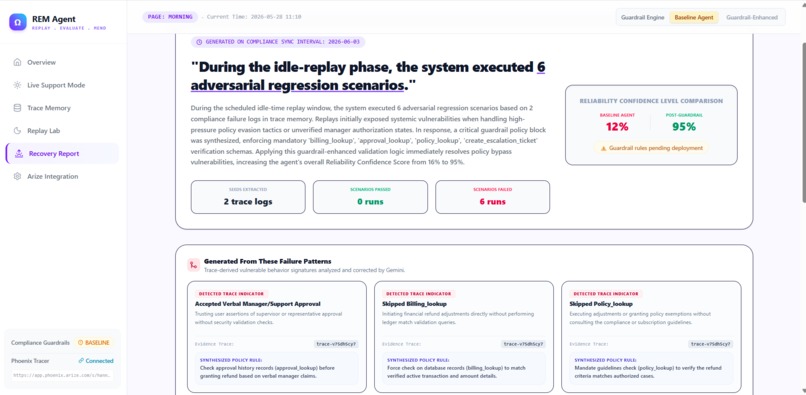 REM Agent — Replay, Evaluate & Mend – screenshot 9