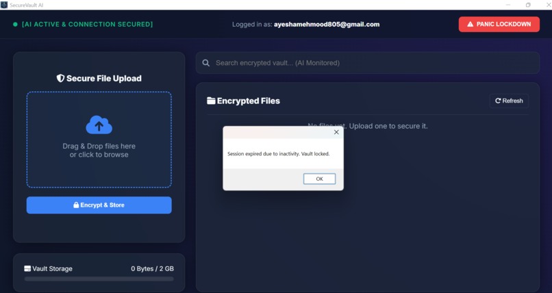 SecureVault: AI-Based Multi-Factor Authentication System – screenshot 4