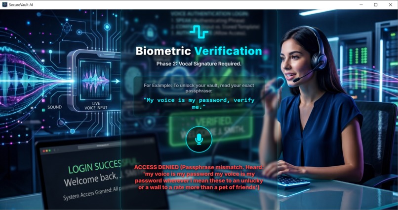 SecureVault: AI-Based Multi-Factor Authentication System – screenshot 8
