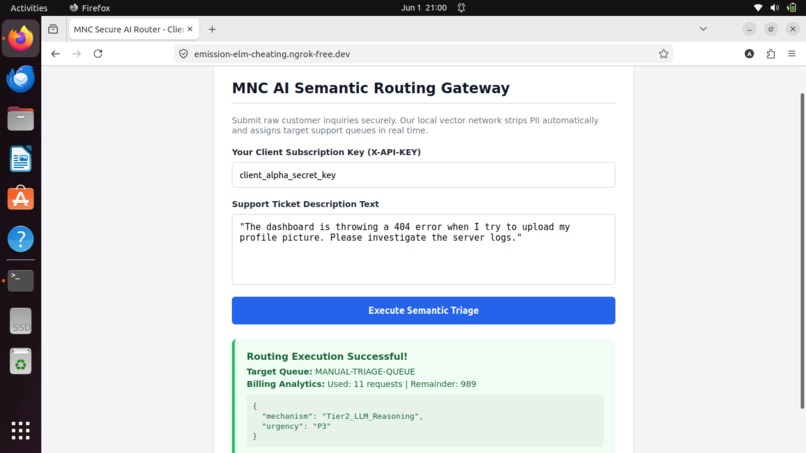 "Local-First B2B AI Semantic Routing Gateway" – screenshot 1