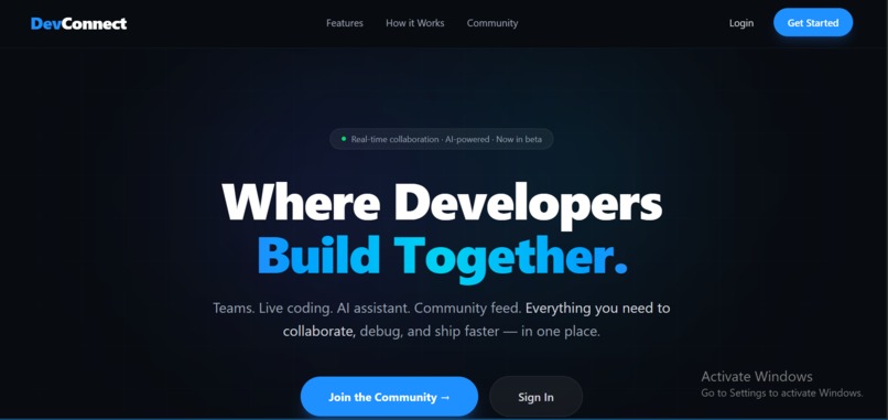 DevConnect – screenshot 1