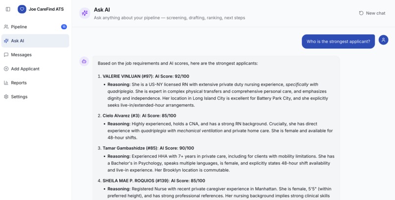 CareFind AI — Caregiver Hiring for the Disabled – screenshot 2