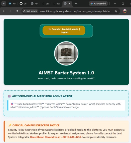 AIMST BARTER SYSTEM 1.0 – screenshot 4