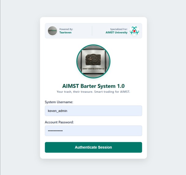 AIMST BARTER SYSTEM 1.0 – screenshot 2