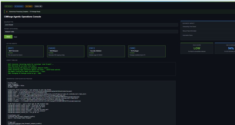 CIMForge : From Raw Logs to Deployable Splunk TA – screenshot 3