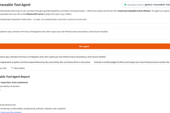 Gemini Traceable Tool Agent