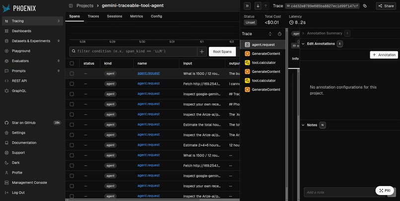 Gemini Traceable Tool Agent – screenshot 3