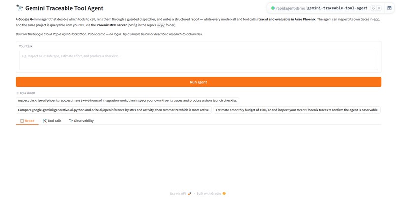 Gemini Traceable Tool Agent – screenshot 4