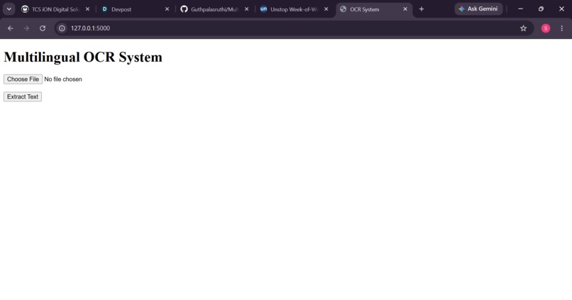 DocVision AI: Multilingual OCR System – screenshot 1