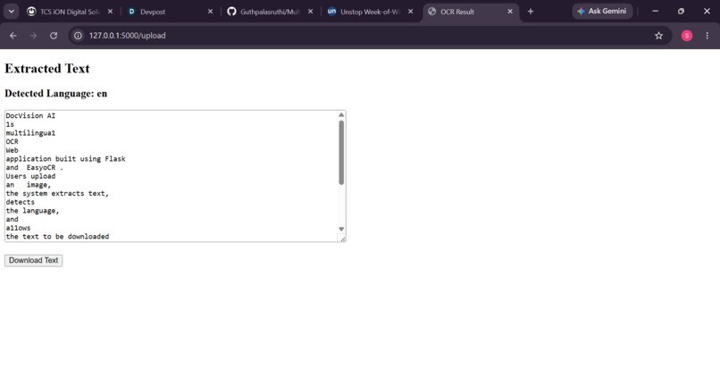 DocVision AI: Multilingual OCR System – screenshot 3