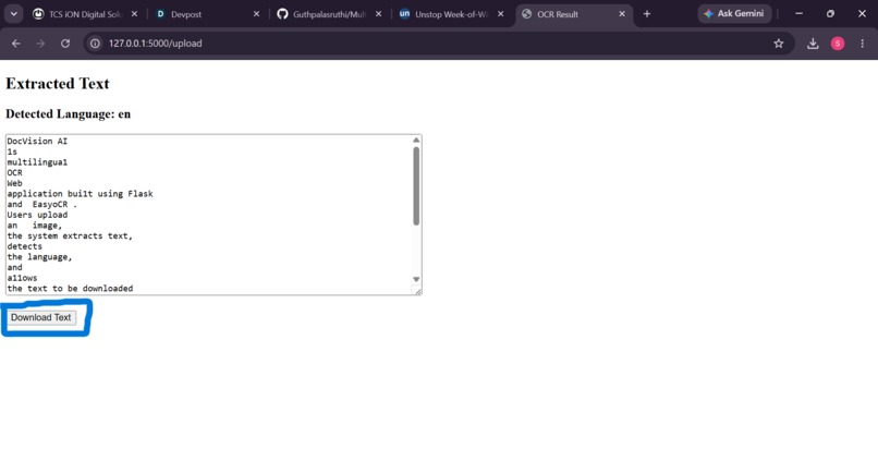 DocVision AI: Multilingual OCR System – screenshot 4