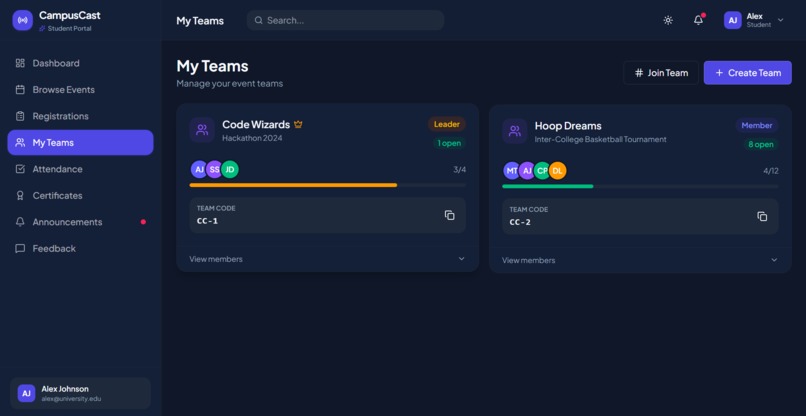 CampusCast – screenshot 2