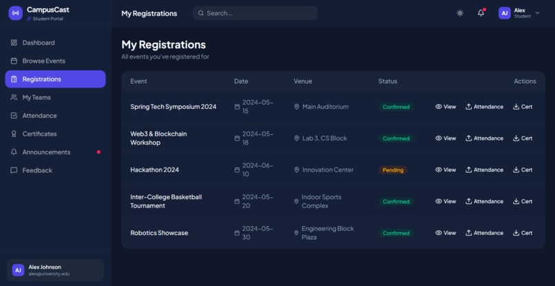 CampusCast – screenshot 4