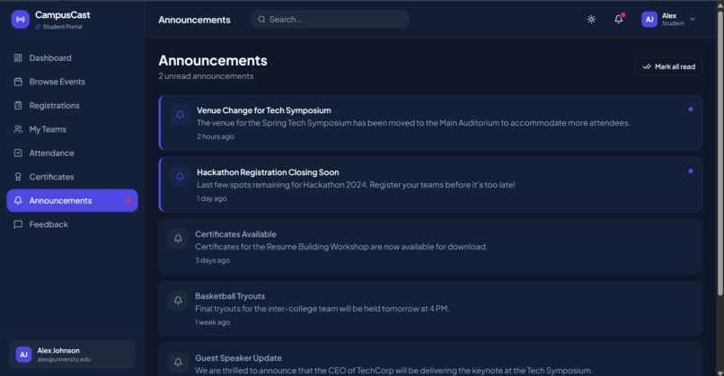 CampusCast – screenshot 5
