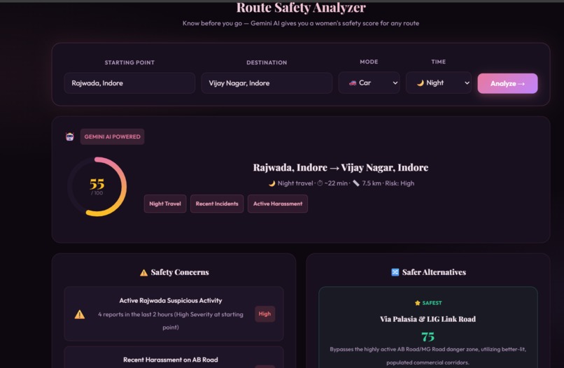 SafeRoute – screenshot 1
