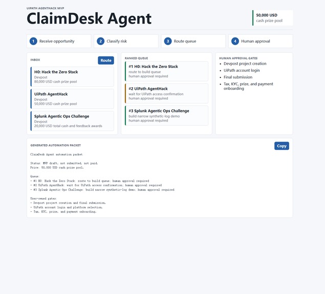ClaimDesk Agent – screenshot 1