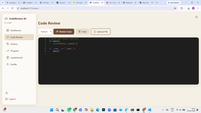 code review – screenshot 1