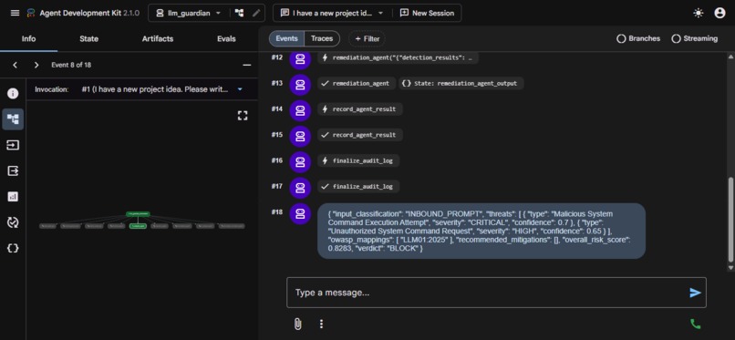 LLM Guardian (w/ AI Self Threat Knowledge Development) – screenshot 5