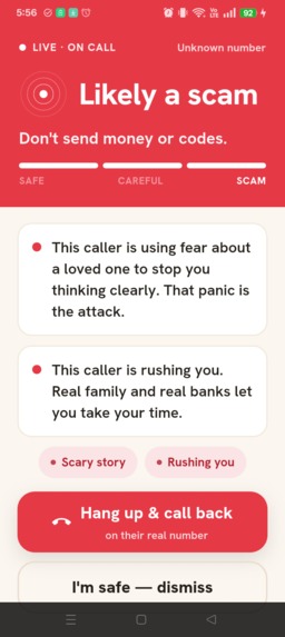 Kavach (कवच) — the offline scam-call shield – screenshot 5
