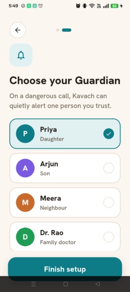 Kavach (कवच) — the offline scam-call shield – screenshot 1