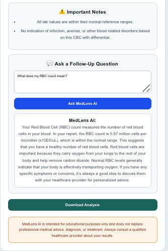 MedLens AI – screenshot 1