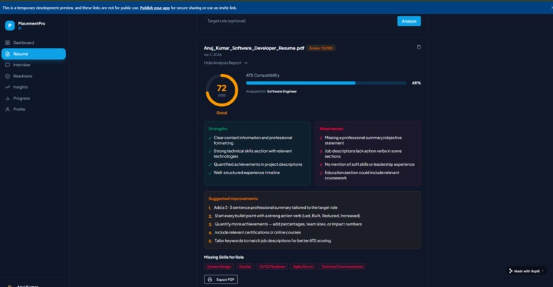 PlacementPro AI  – screenshot 6