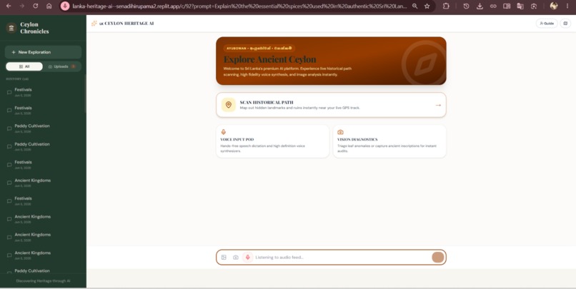Lanka Heritage AI – screenshot 2