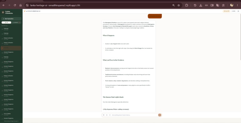 Lanka Heritage AI – screenshot 4