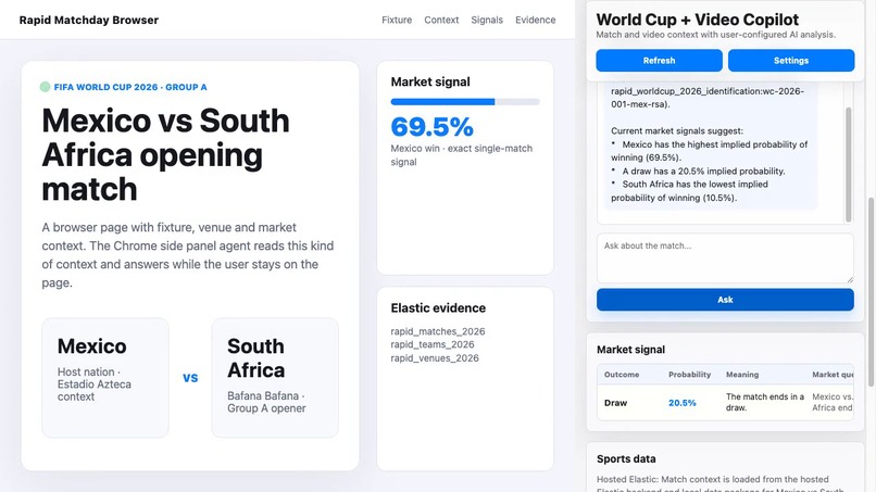 Rapid Elastic Matchday Agent – screenshot 1