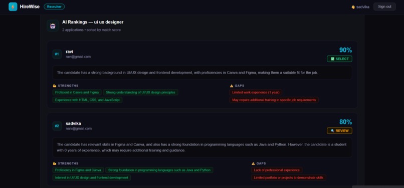 Hirewise – screenshot 4