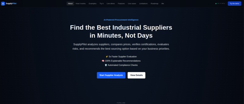 SupplyPilot AI – screenshot 1
