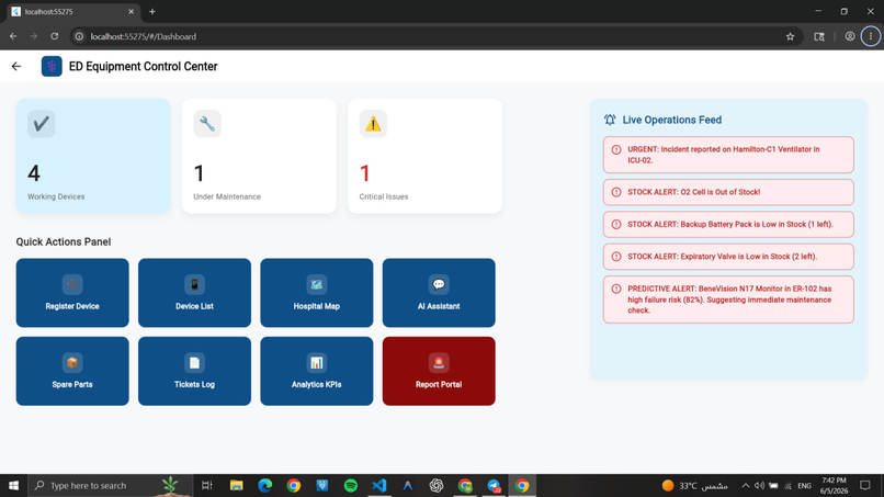 Smart Medical Equipment Lifecycle Management System – screenshot 5