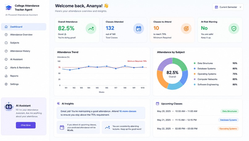 College Attendance Tracker Agent – screenshot 1