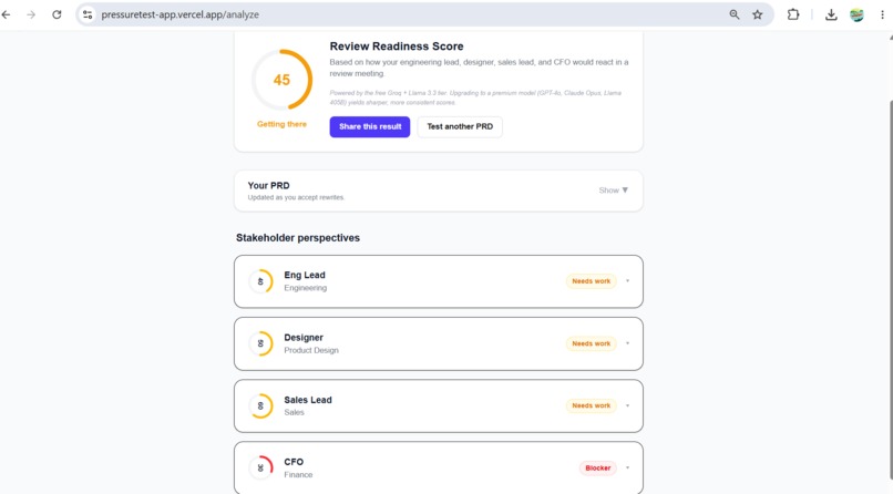 PRD Pressure Test – screenshot 3