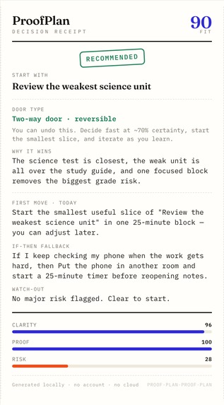 ProofPlan – screenshot 1