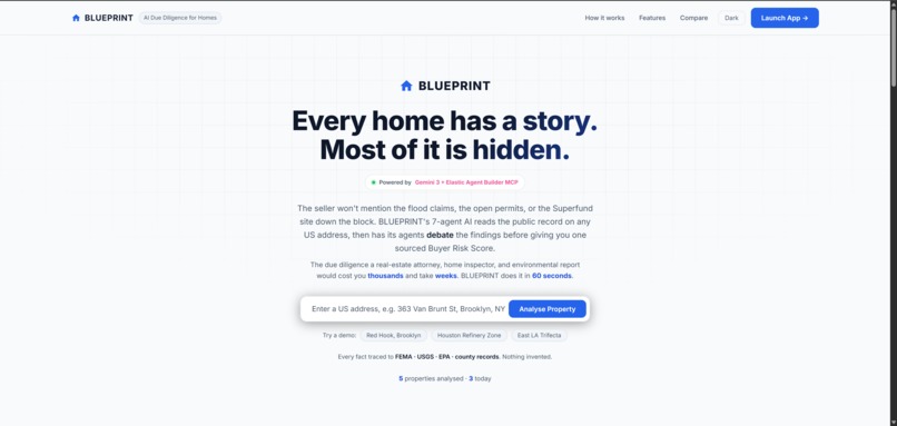 BLUEPRINT: AI Property Due Diligence – screenshot 1