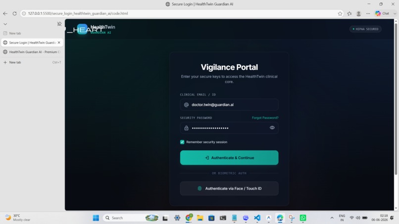 HealthTwin Guardian AI – screenshot 1