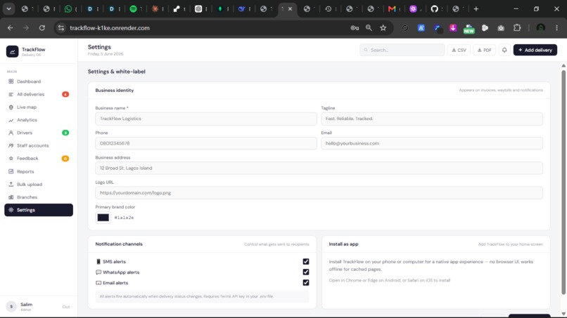 TrackFlow – screenshot 3