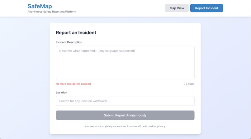 SafeMap – screenshot 1