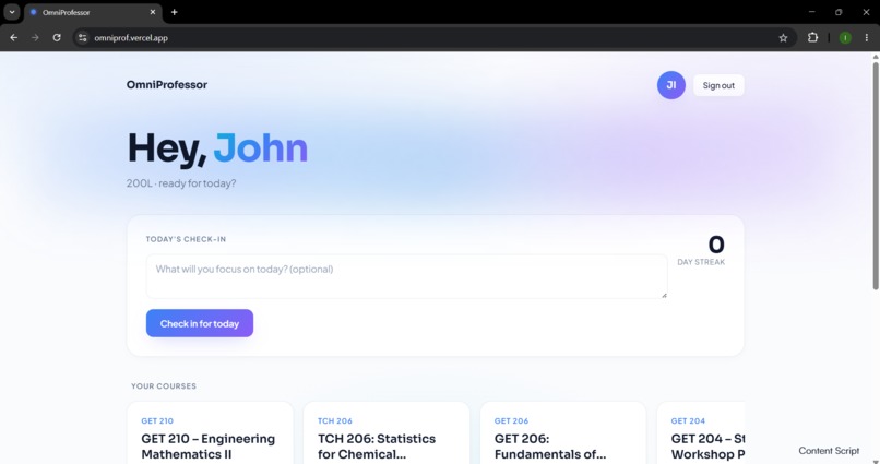 OmniProf – screenshot 1
