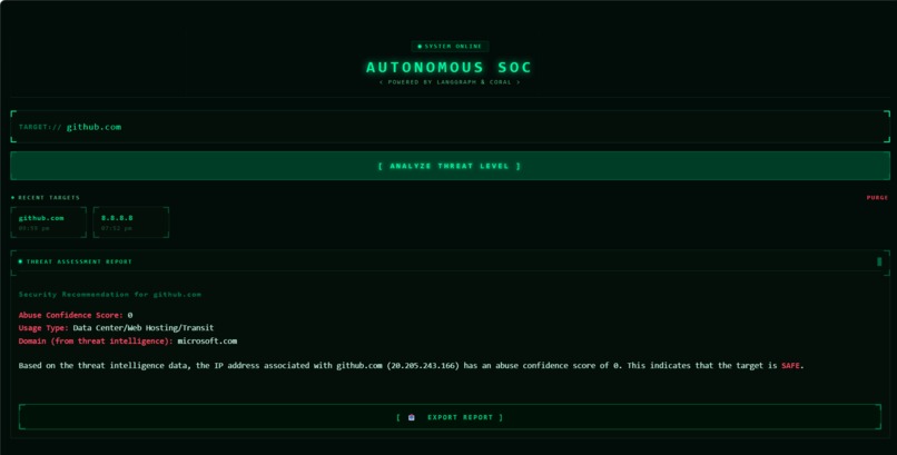 Autonomous SOC – screenshot 2