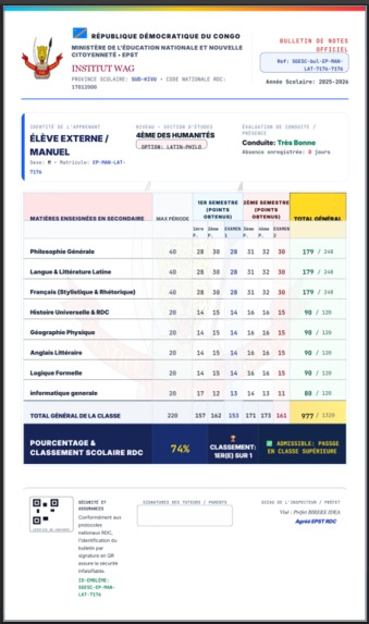 GESTION DES ECOLES SECONDAIRES AU CONGO / SGESC – screenshot 3