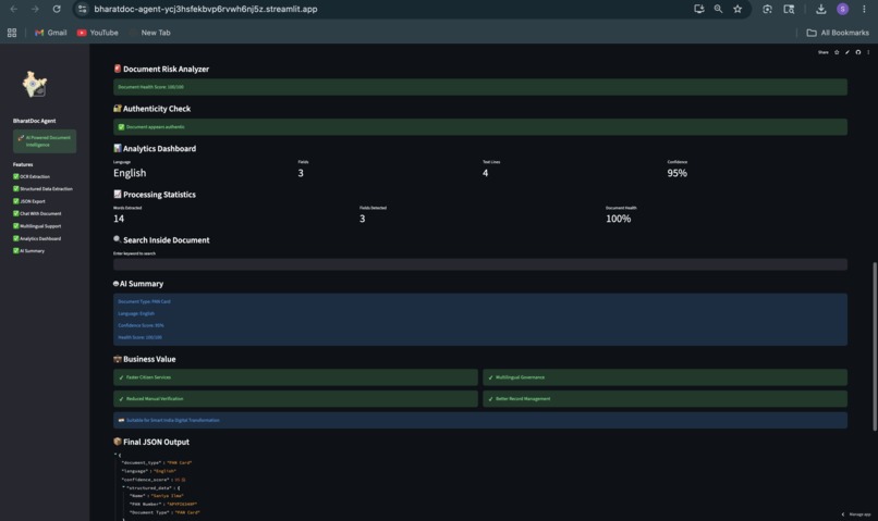 BharatDoc Agent: AI-Powered Document Intelligence – screenshot 3