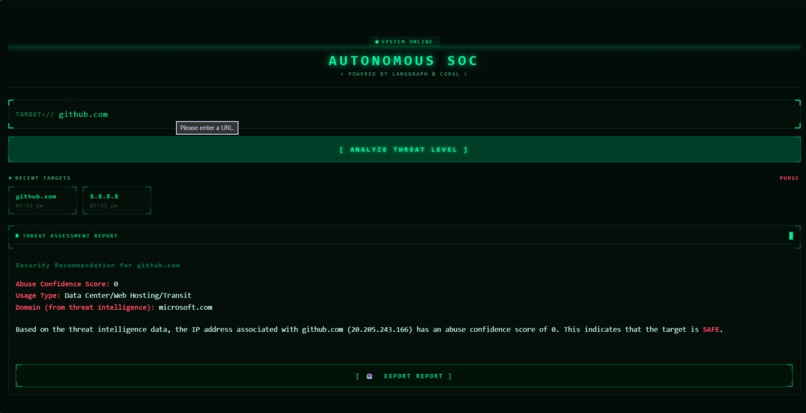 Autonomous SOC – screenshot 2