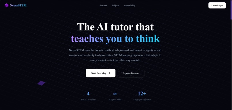 NexusSTEM — Your Socratic AI Agent for STEM – screenshot 1