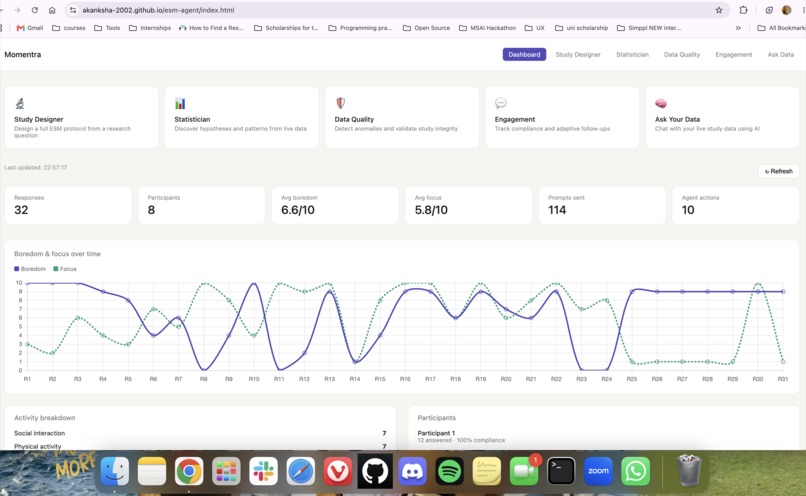 Momentra — "moment + data" – screenshot 2