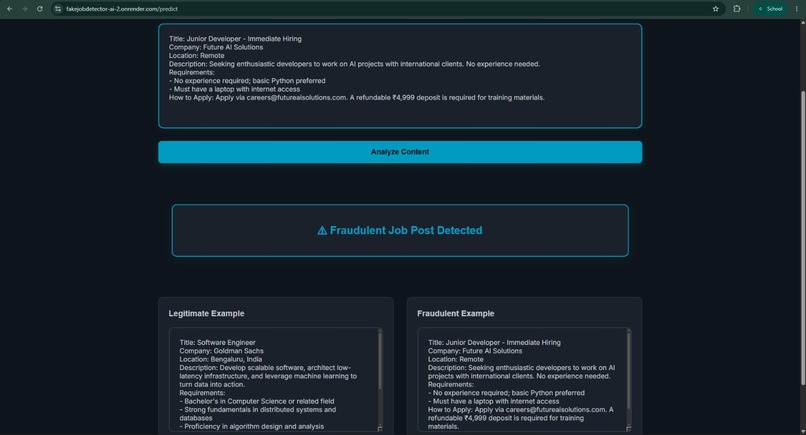 FakeJobDetector-AI – screenshot 1