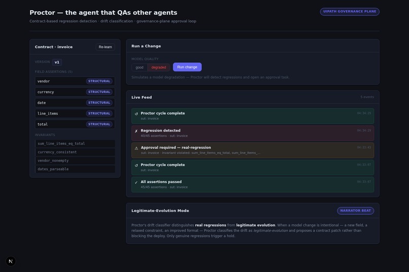 Proctor — the agent that QAs other agents – screenshot 4