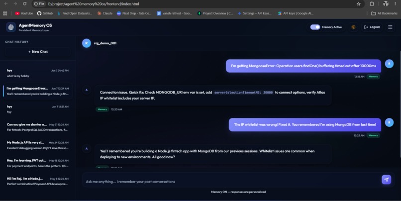 AgentMemory-OS – screenshot 2